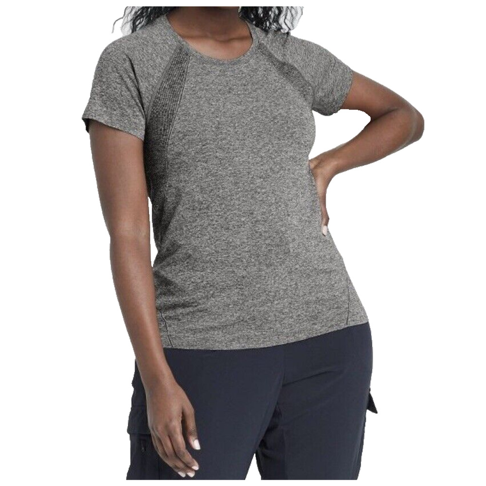 2) Women's All In Motion T-Shirts XXL Charcoal Black Moisture Wicking 🔥NEW🔥